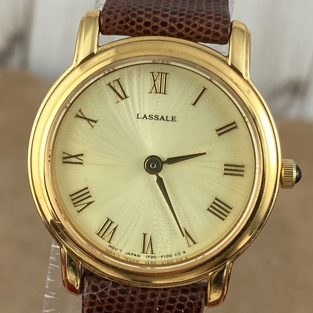 Vintage Elegant but Stylish Ladies Seiko Lassale 18K Gold Plated Watch